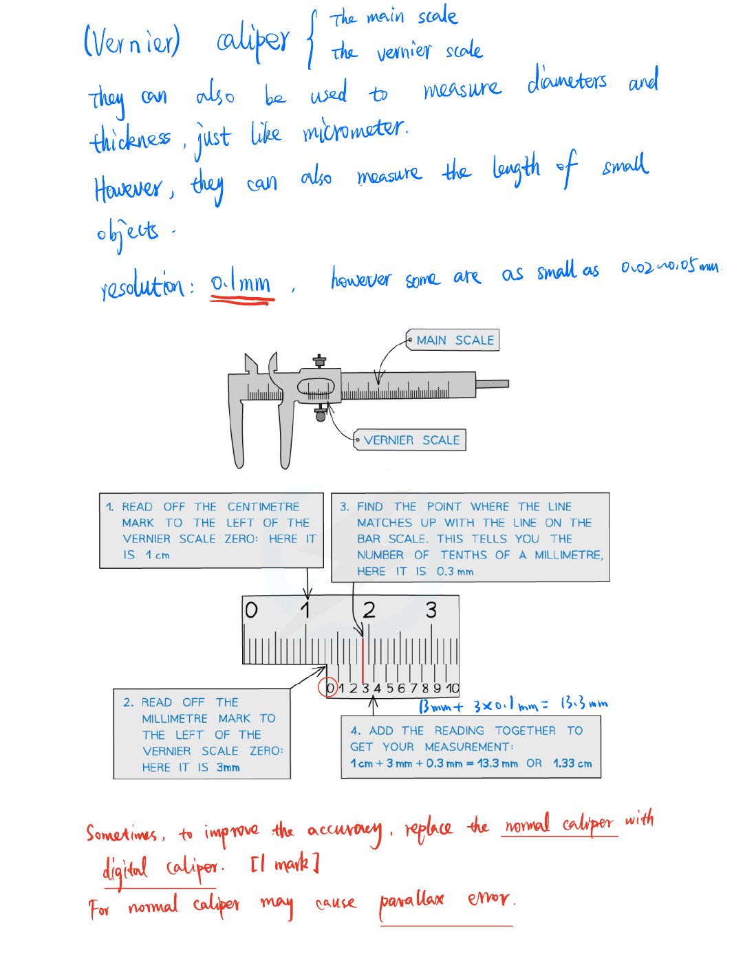 Example image 2: reading vernier calipers